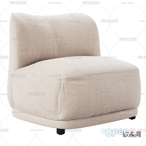 A White Armchair 3D Model - 9600 - CORONA Render A White Armchair 3D Model - 9600 - CORONA Render