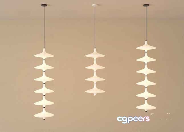 Modern White Pendant Lights 3D Model - 14883 - VRAY Render Modern White Pendant Lights 3D Model - 14883 - VRAY Render