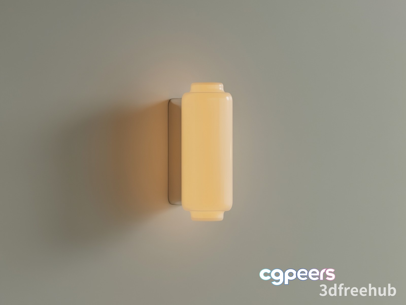 A Light Fixture With A Beige Glass Shade 3D Model - 21957 - VRAY Render