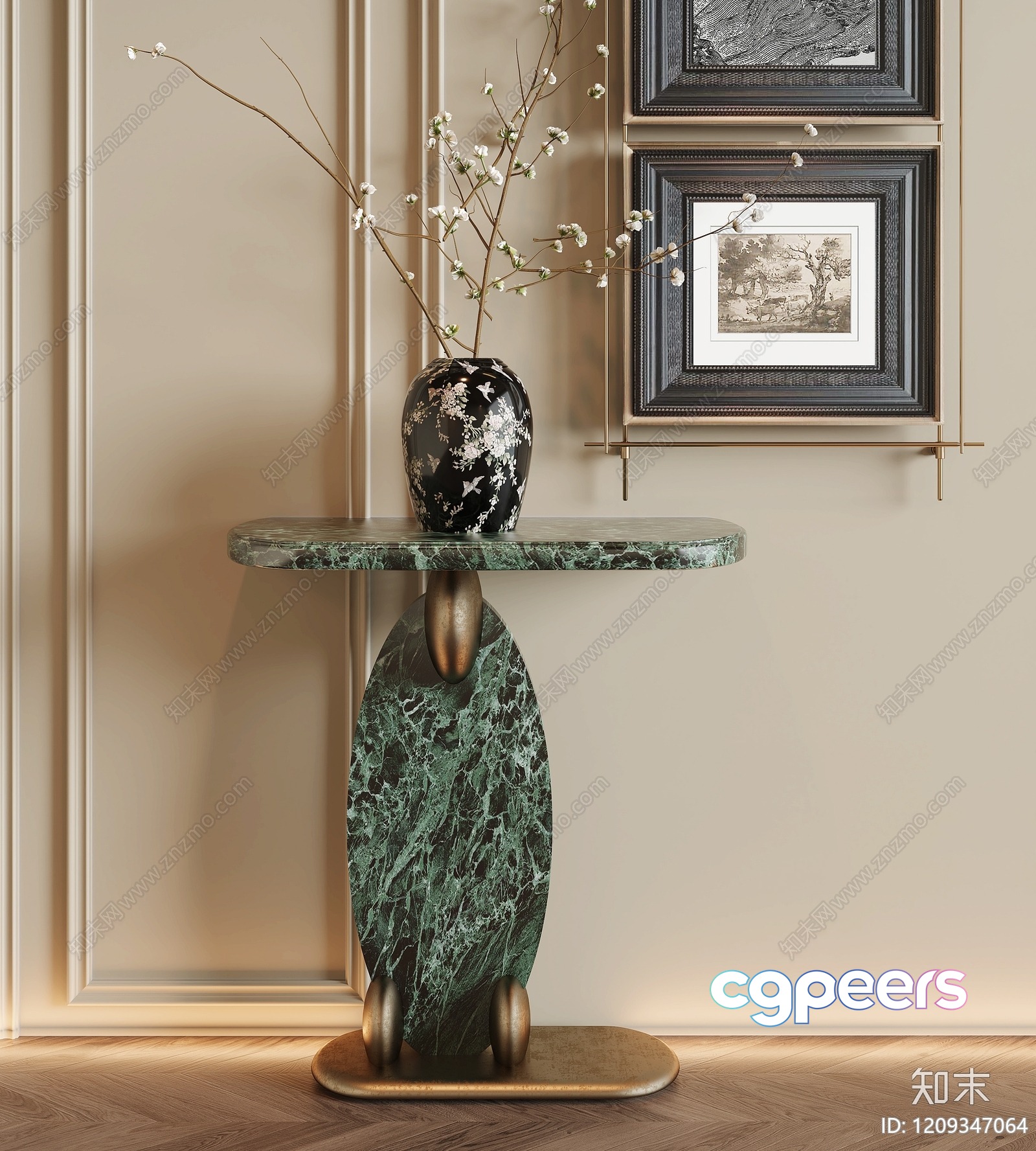Modern Decorative Table 3D Model - 13192 - VRAY Render