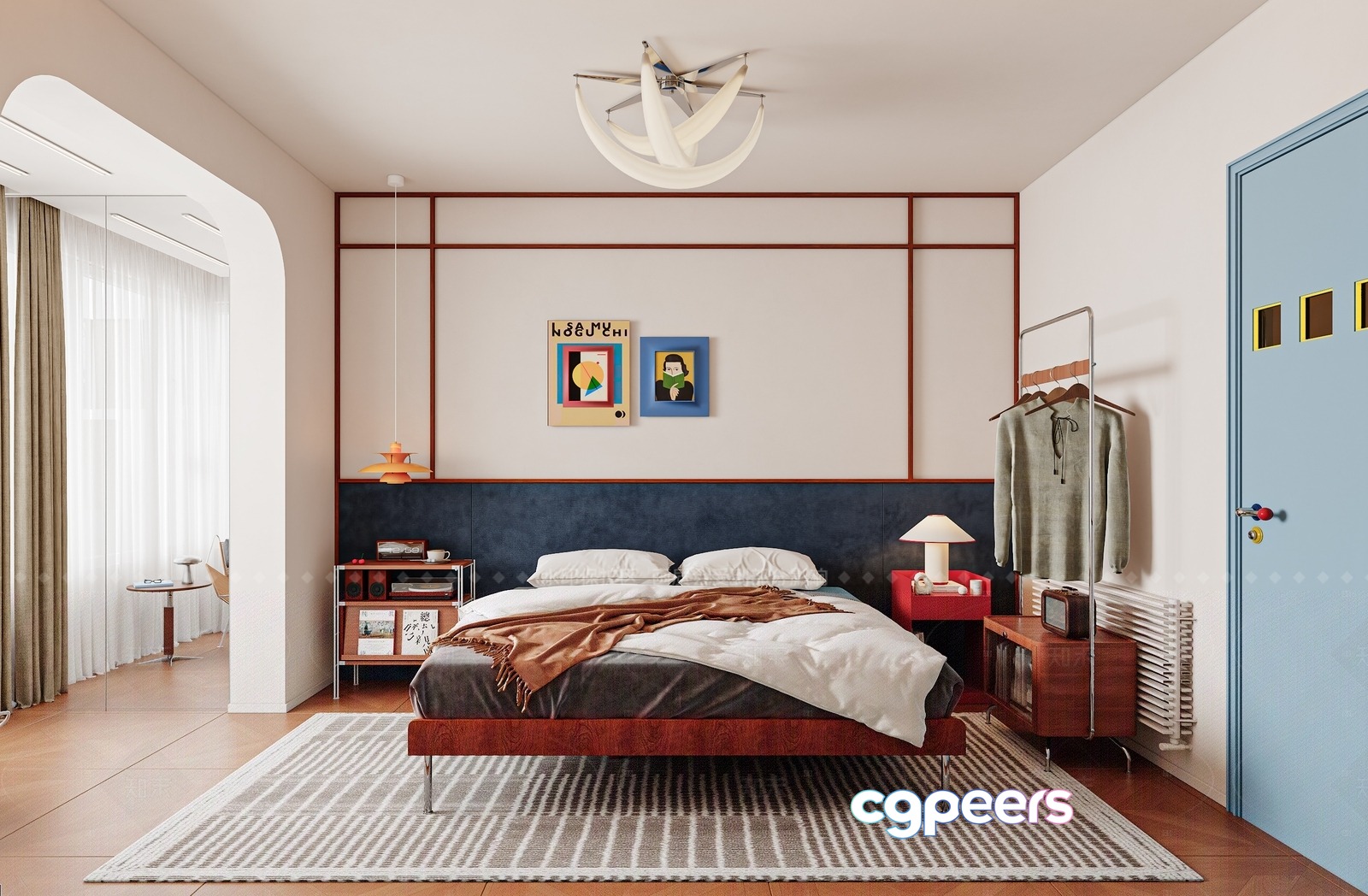 Modern Bedroom Interior 3D Model - 4154 - VRAY Render