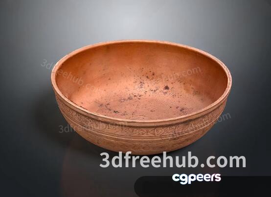 A Clay Bowl 3D Model - 21922 - VRAY Render
