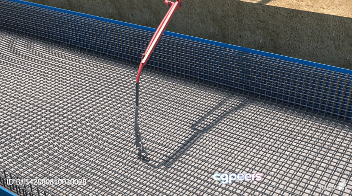 A Red Tool On A Metal Grate 3D Model - 9581 - VRAY Render