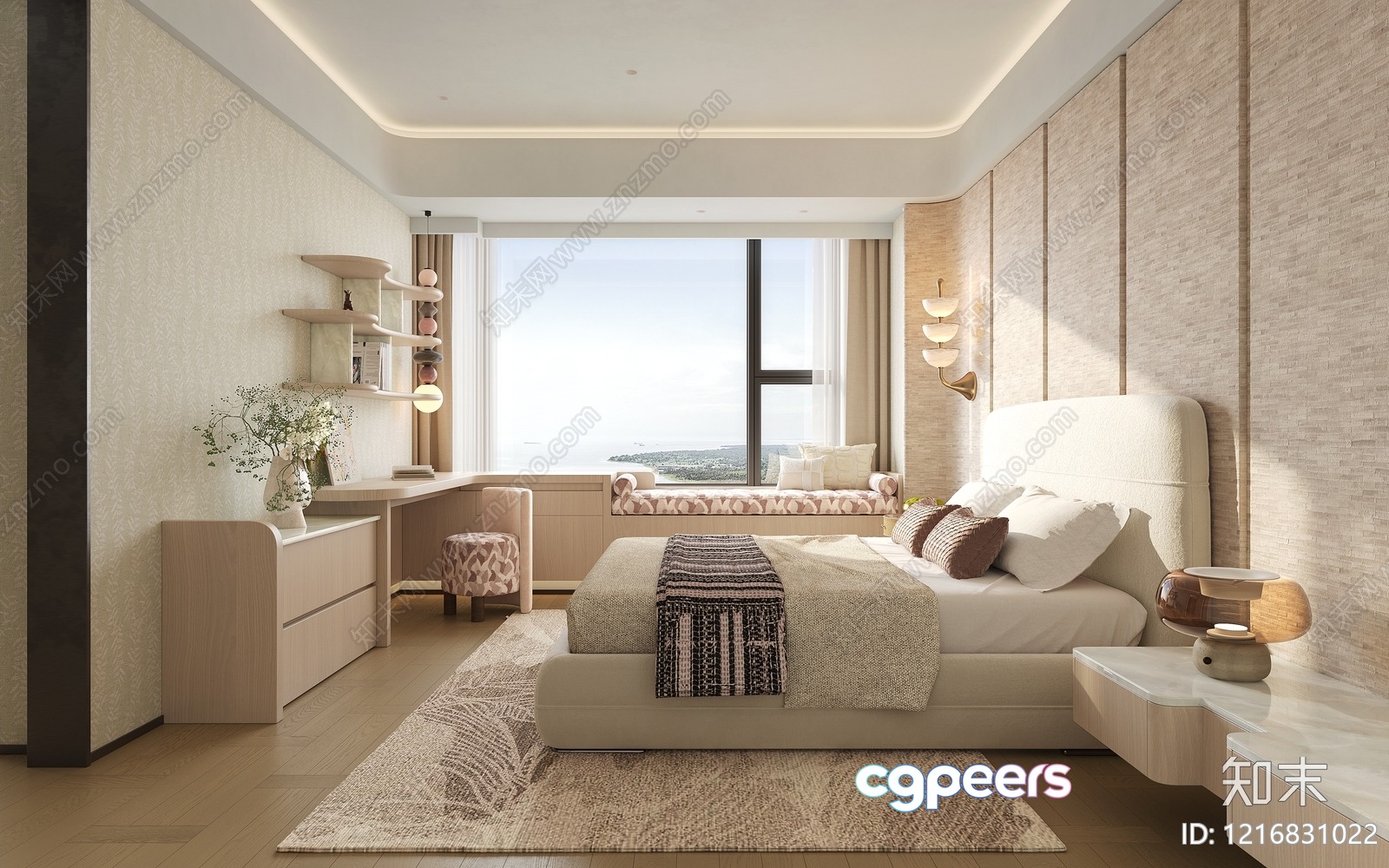 Cozy Bedroom 3D Model - 16448 - VRAY Render