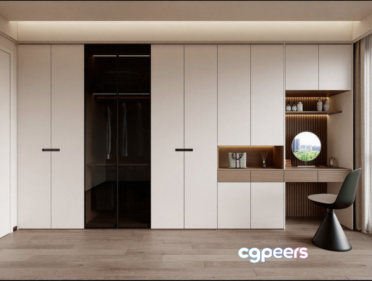 Modern White Closet 3D Model - 17629 - VRAY Render