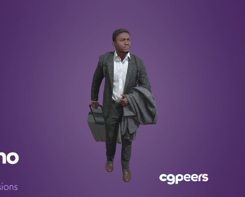 3D Game Assets - Posed Black Man Travelling Humano 064 4976 3D Game Assets - Posed Black Man Travelling Humano 064 4976