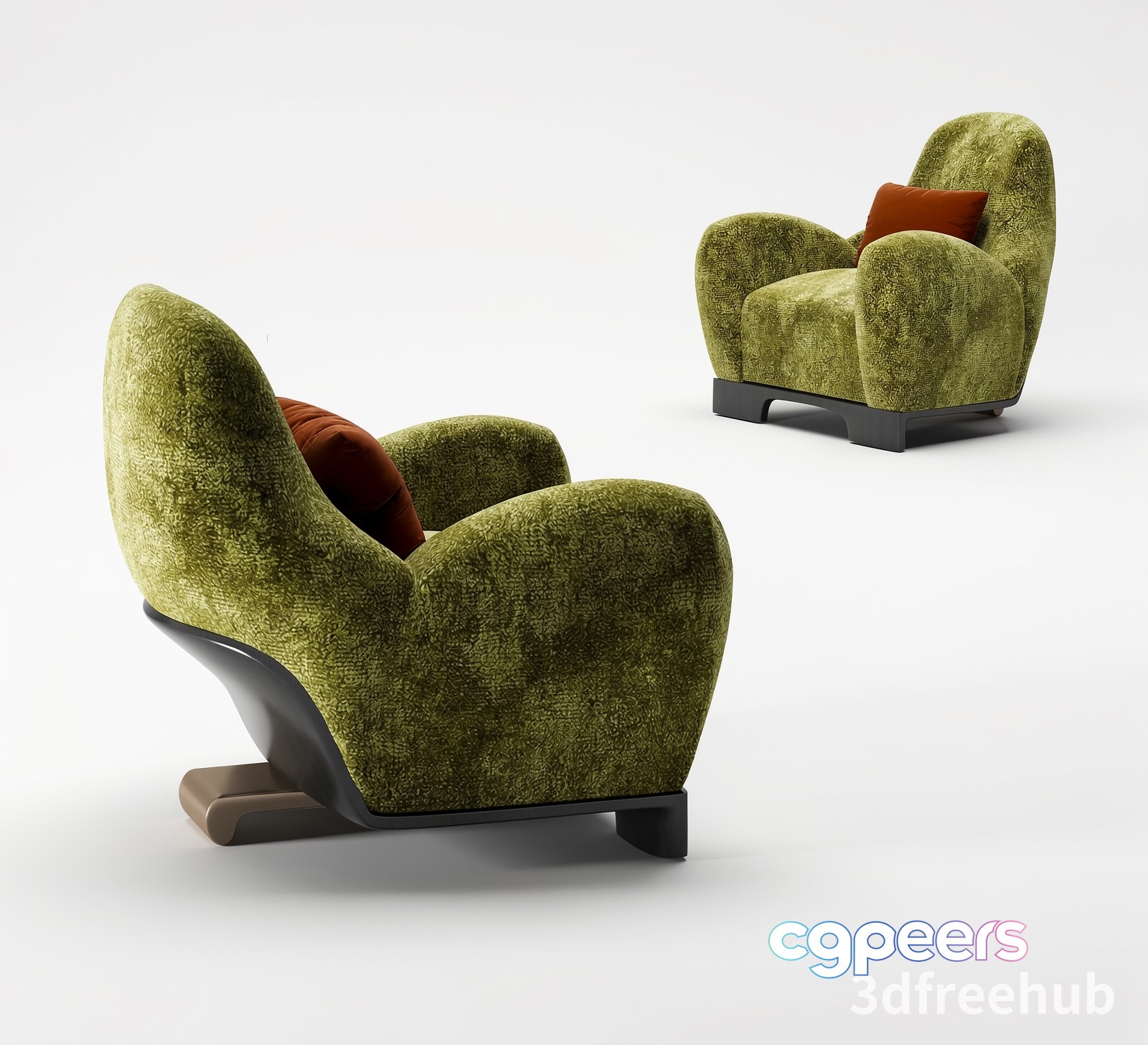 Cozy Green Chairs 3D Model - 22664 - VRAY Render