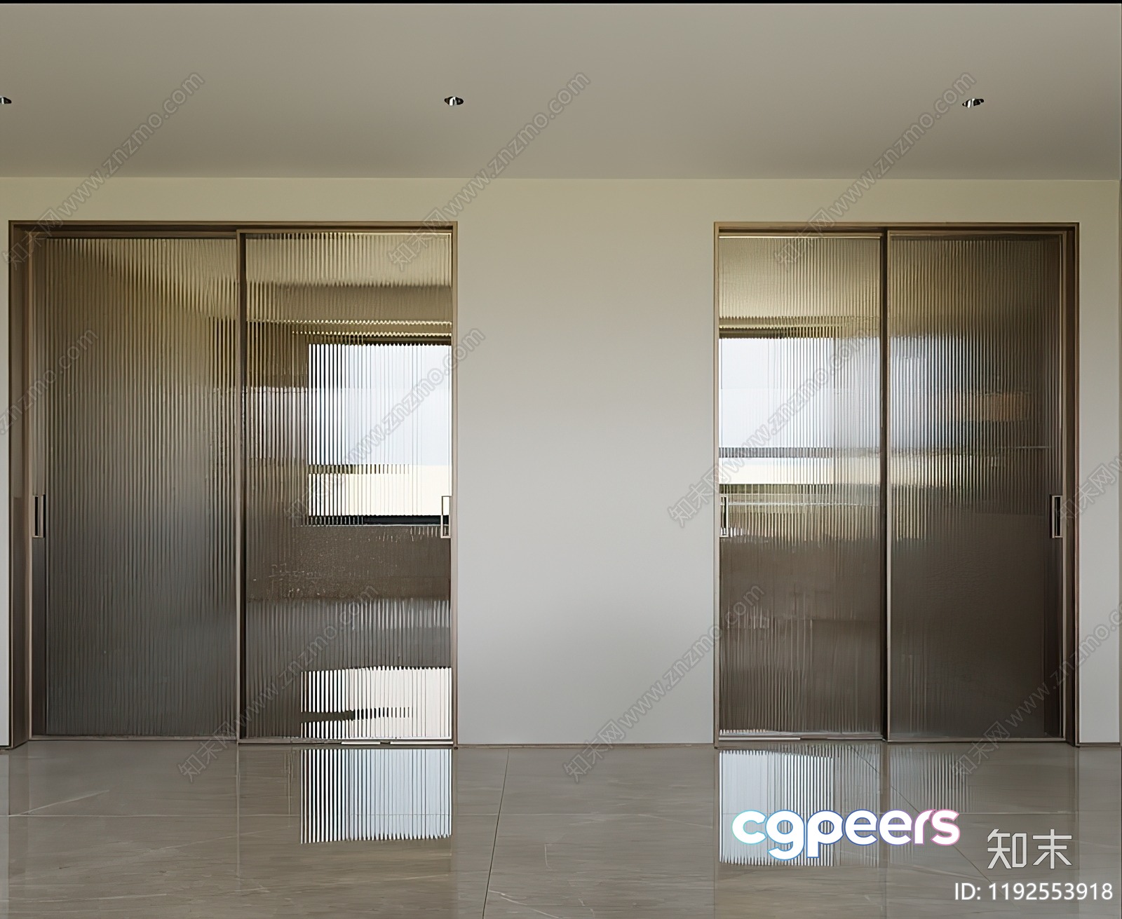 Modern Sliding Doors 3D Model - 2176 - VRAY Render
