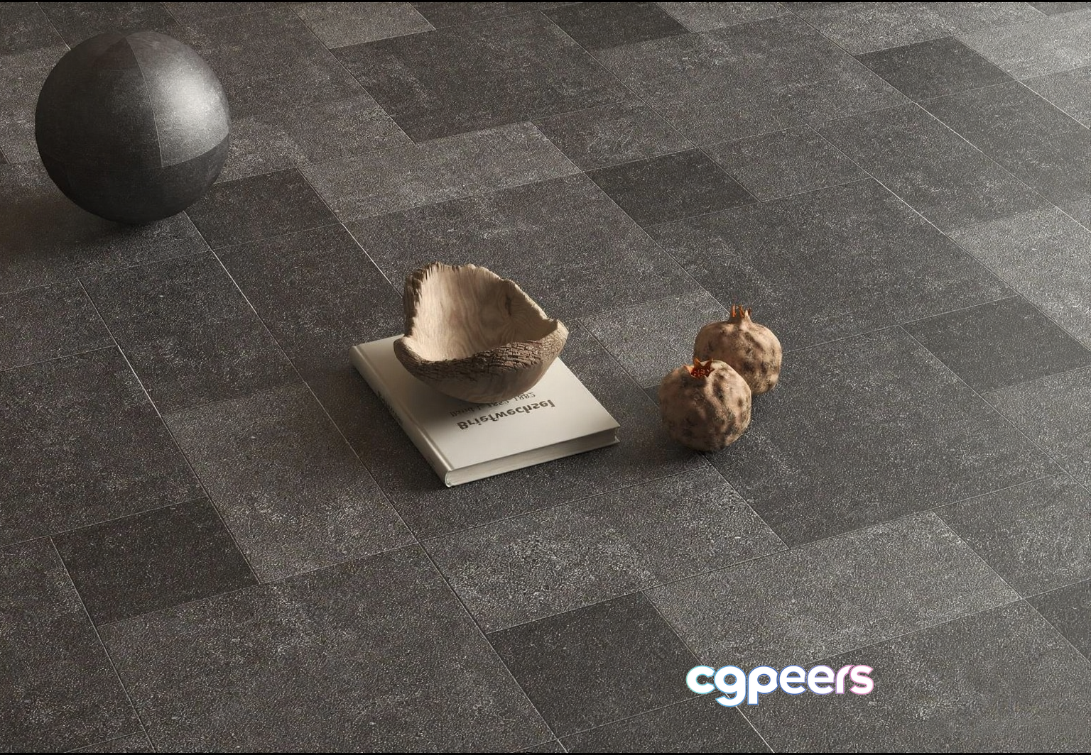 A Gray Stone Floor 3D Model - 12333 - VRAY Render