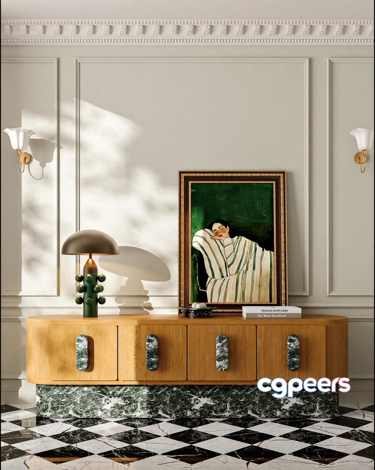 Modern Art Piece 3D Model - 3889 - VRAY Render