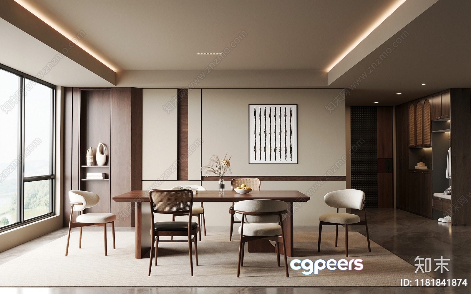 Modern Dining Room 3D Model - 10389 - VRAY Render Modern Dining Room 3D Model - 10389 - VRAY Render