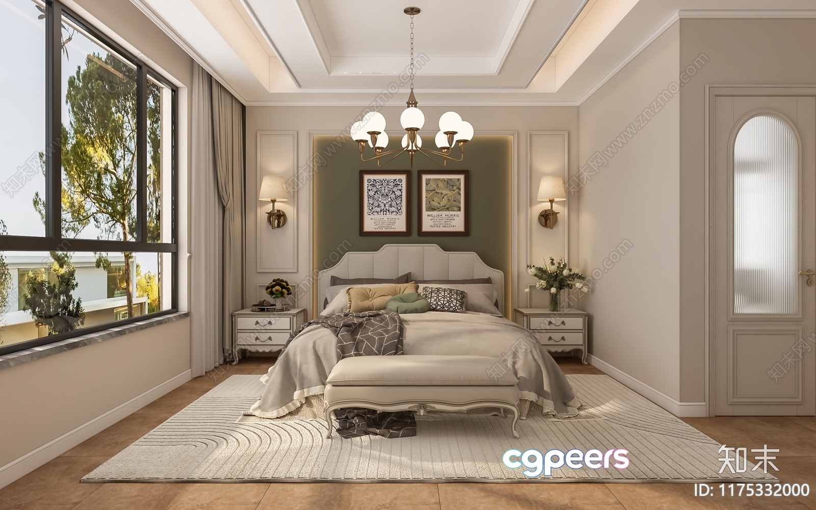 Cozy Bedroom 3D Model - 14385 - VRAY Render