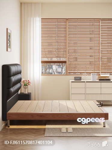 Wooden Bed Frame 3D Model - 9312 - CORONA Render Wooden Bed Frame 3D Model - 9312 - CORONA Render
