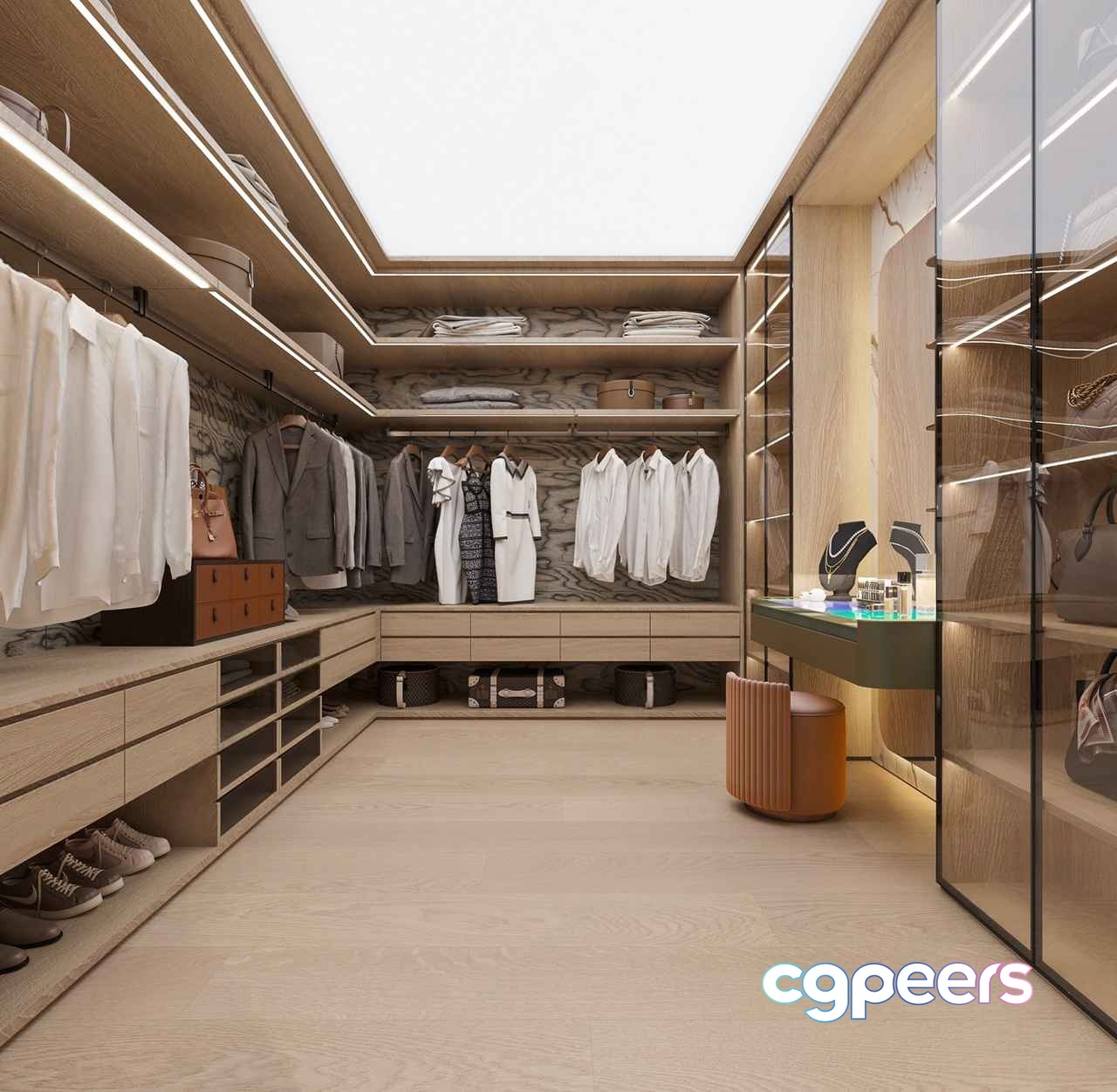 Modern Walk-In Closet 3D Model - 10469 - CORONA Render Modern Walk-In Closet 3D Model - 10469 - CORONA Render