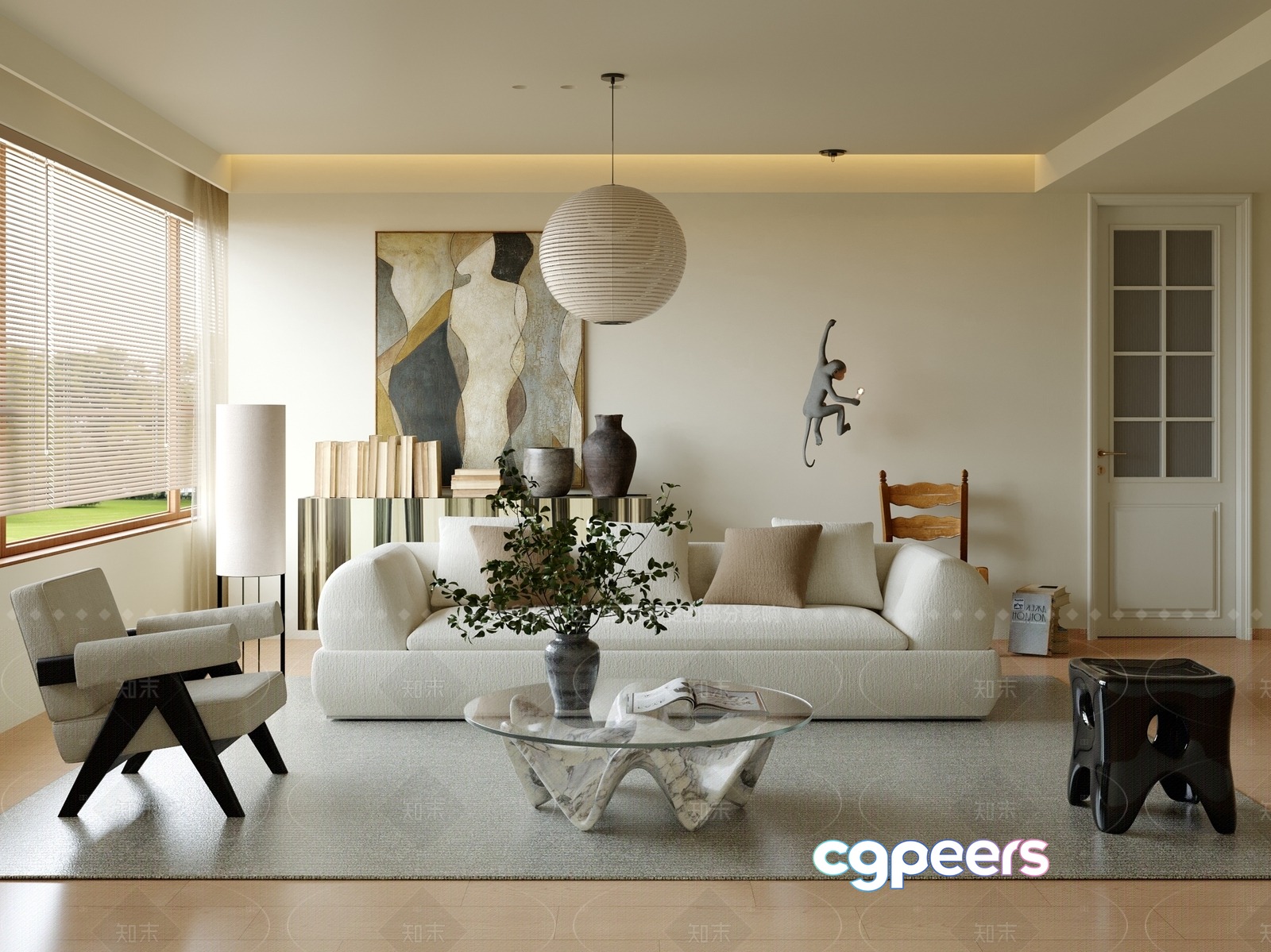 Modern Living Room 3D Model - 9102 - VRAY Render Modern Living Room 3D Model - 9102 - VRAY Render