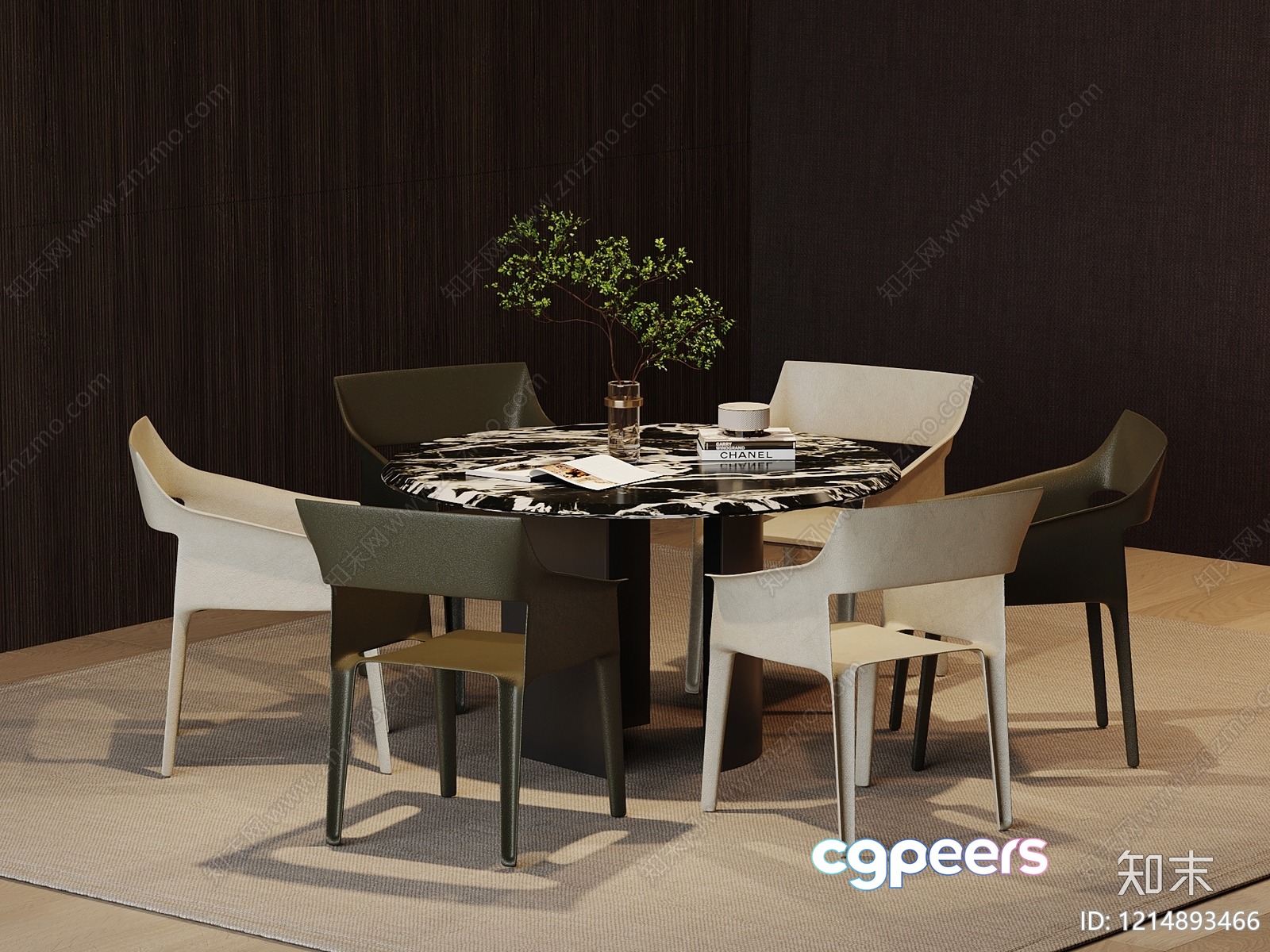 Modern Dining Room 3D Model - 9903 - VRAY Render