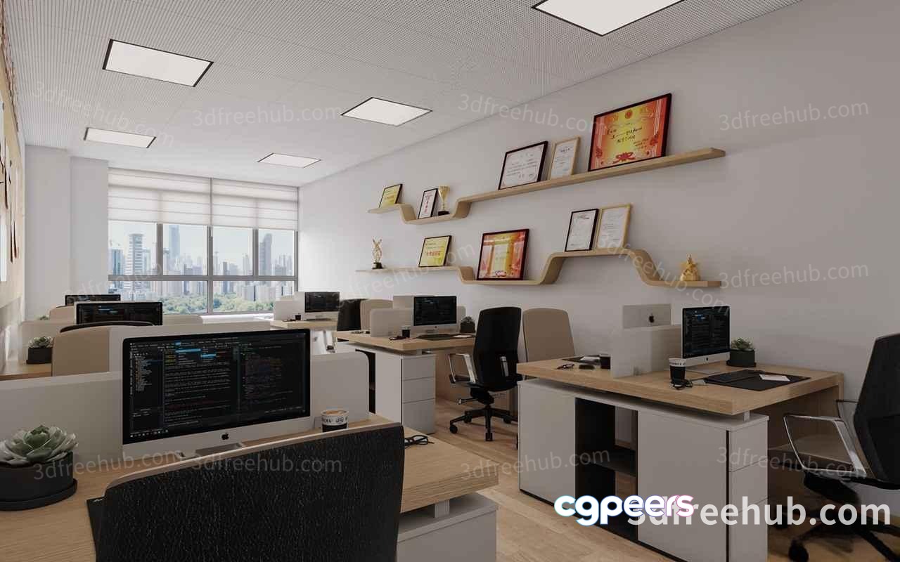 Modern Office Space 3D Model - 23475 - VRAY Render Modern Office Space 3D Model - 23475 - VRAY Render
