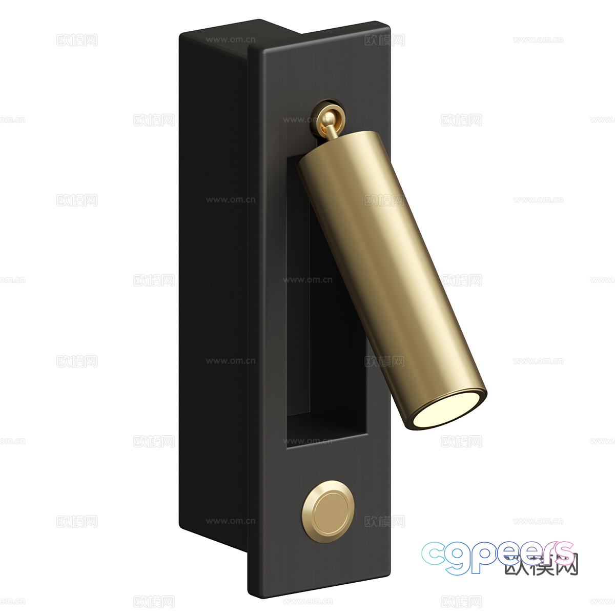Gold Light Fixture 3D Model - 1911 - VRAY Render