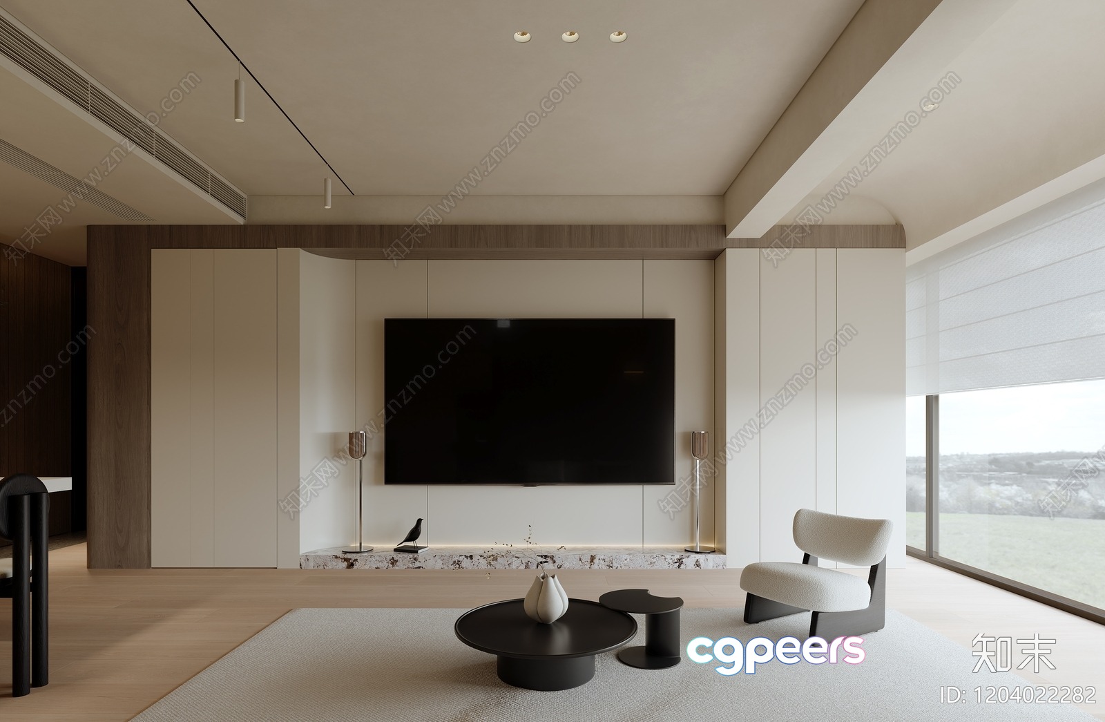 Modern Living Room 3D Model - 15055 - CORONA Render Modern Living Room 3D Model - 15055 - CORONA Render