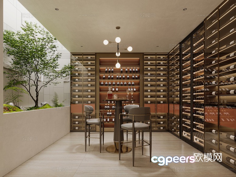 Modern Wine Cellar 3D Model - 6670 - CORONA Render Modern Wine Cellar 3D Model - 6670 - CORONA Render