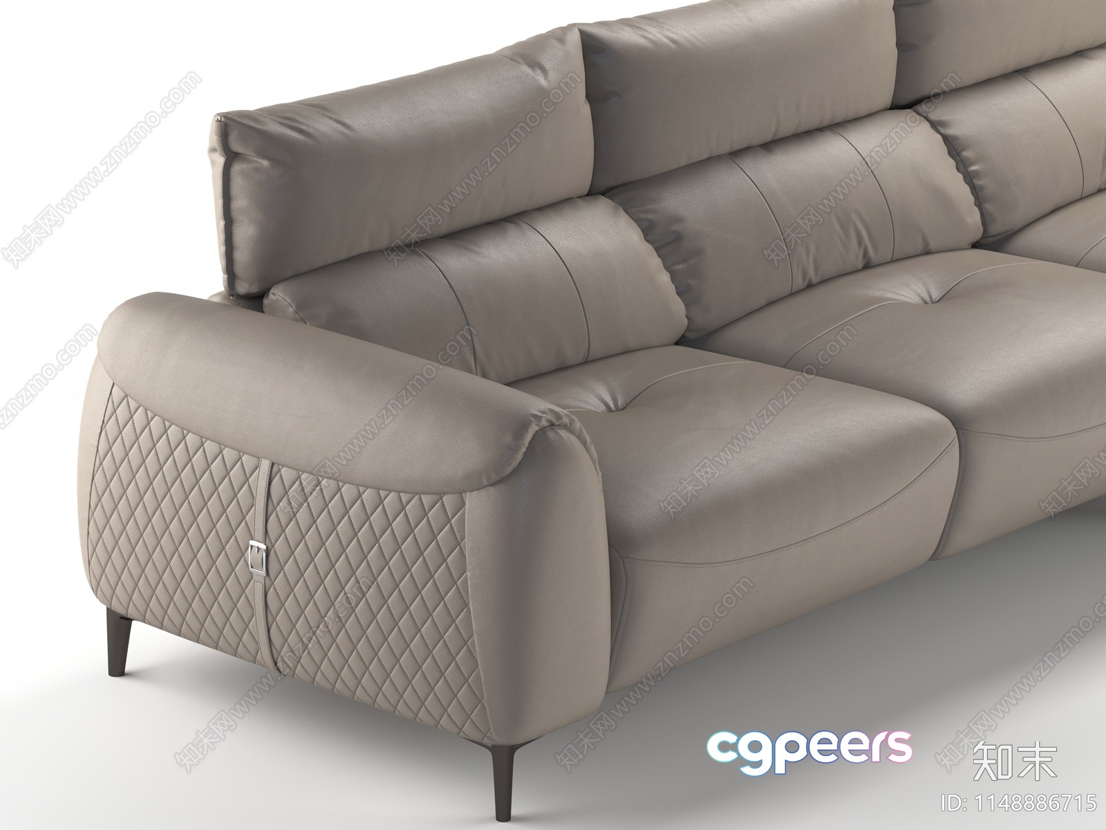 Modern Leather Sofa 3D Model - 5453 - VRAY Render Modern Leather Sofa 3D Model - 5453 - VRAY Render