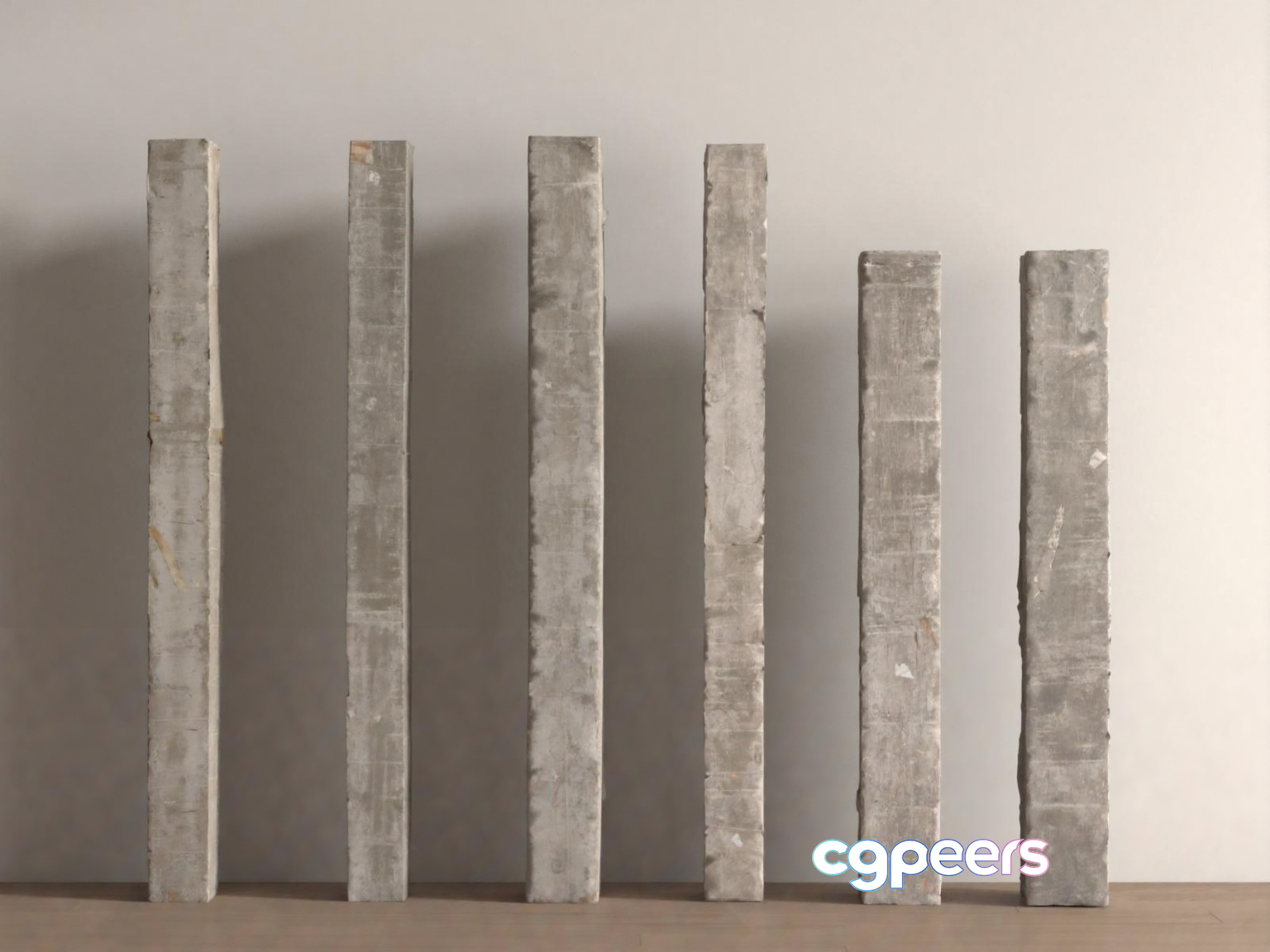 Concrete Pillars 3D Model - 14110 - VRAY Render