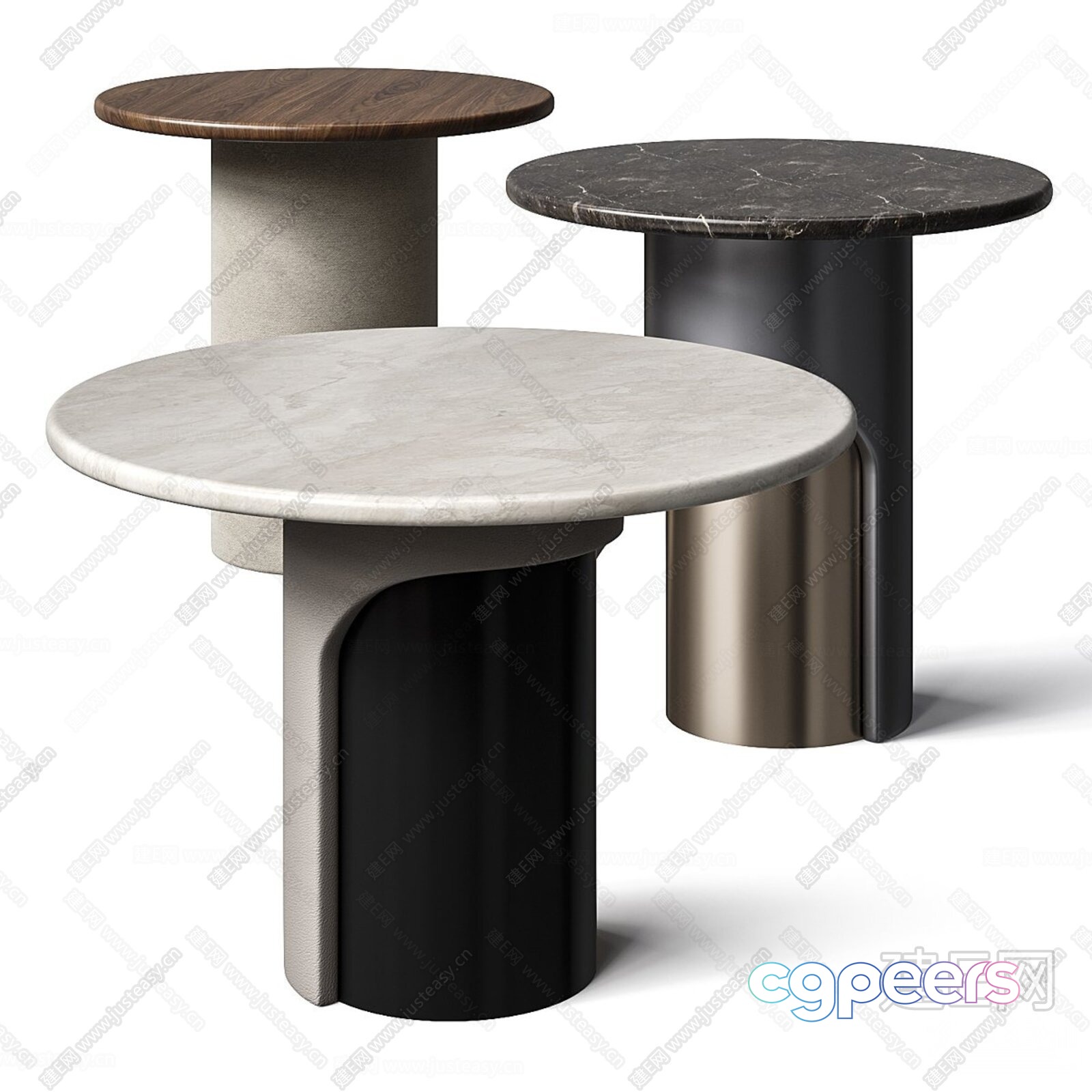 Small Round Tables 3D Model - 12310 - CORONA Render Small Round Tables 3D Model - 12310 - CORONA Render