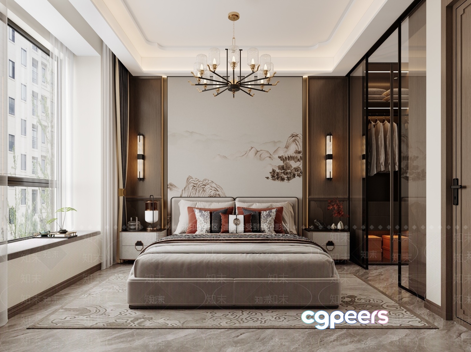 Cozy Modern Bedroom 3D Model - 576 - VRAY Render Cozy Modern Bedroom 3D Model - 576 - VRAY Render