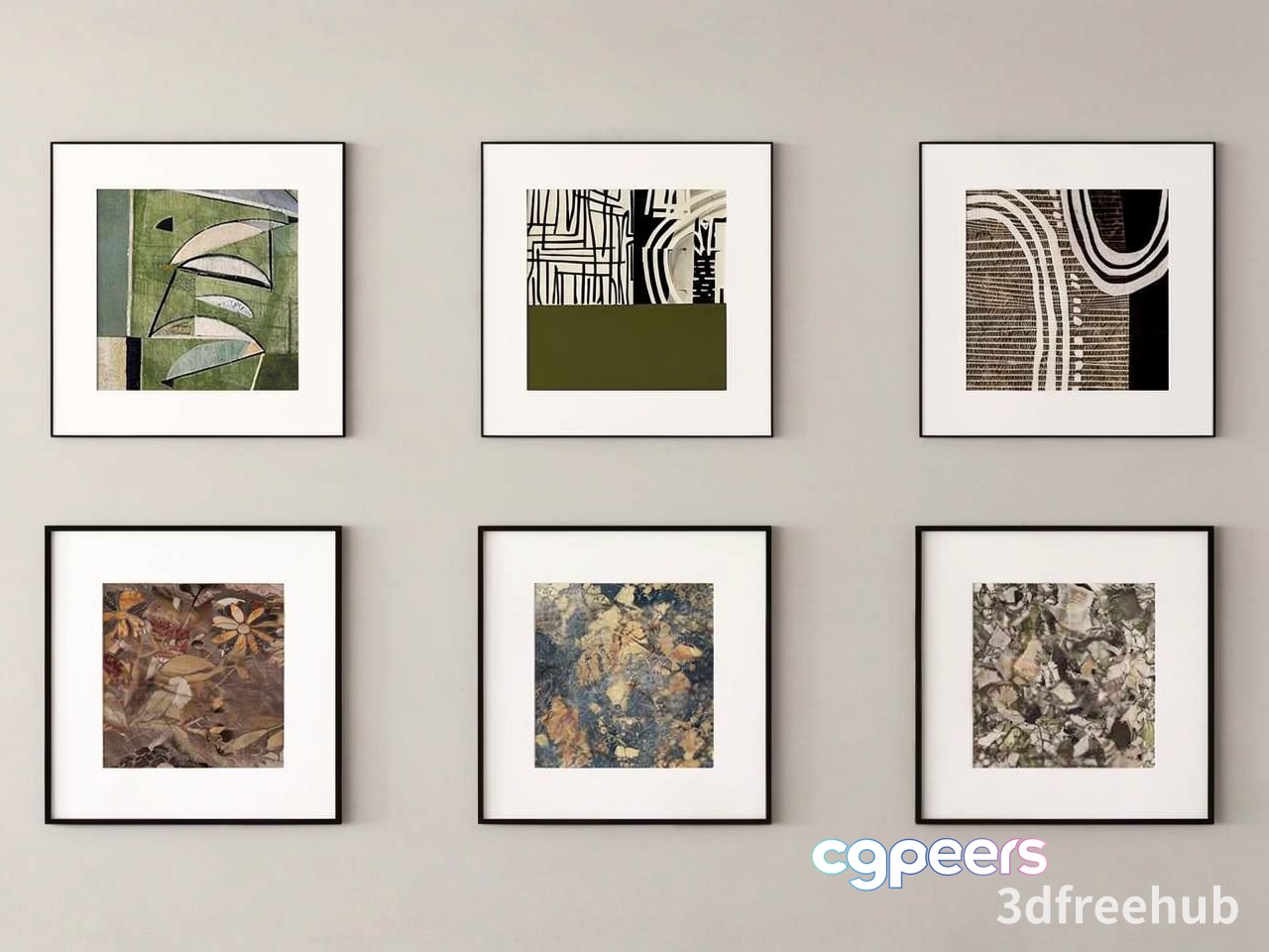 Abstract Art Collection 3D Model - 21935 - VRAY Render