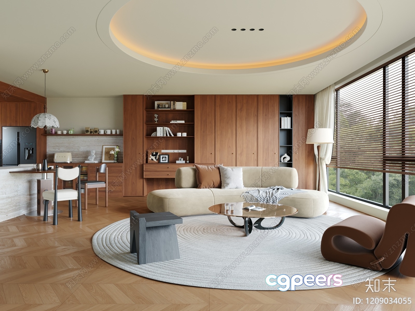 Modern Living Room 3D Model - 4809 - VRAY Render