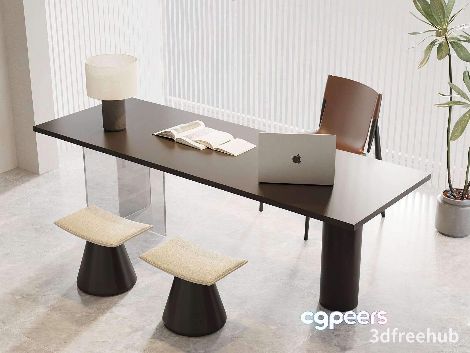 Modern Office Desk 3D Model - 23313 - VRAY Render Modern Office Desk 3D Model - 23313 - VRAY Render