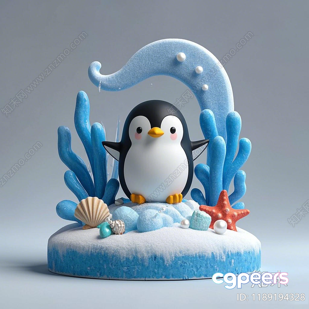 A Cartoon Penguin 3D Model - 21037 - VRAY Render A Cartoon Penguin 3D Model - 21037 - VRAY Render