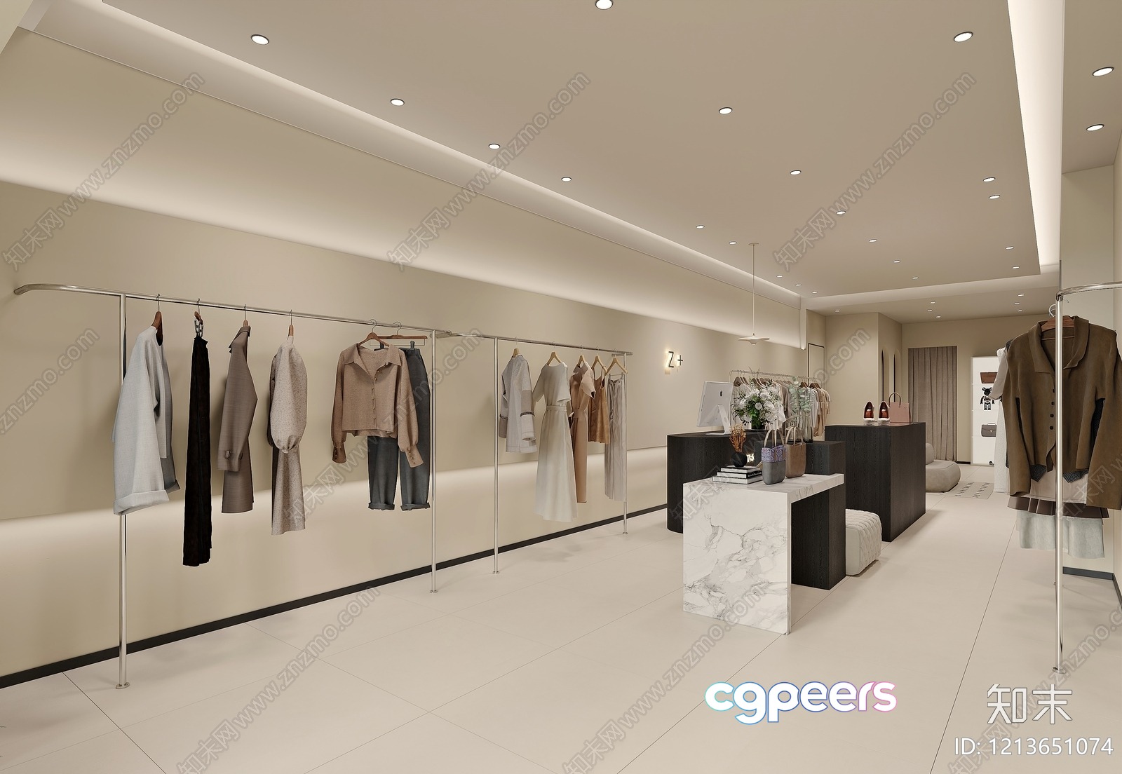 Modern Clothing Store 3D Model - 22182 - VRAY Render Modern Clothing Store 3D Model - 22182 - VRAY Render
