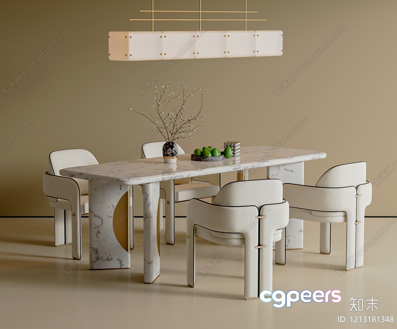 Modern Dining Table 3D Model - 7170 - VRAY Render Modern Dining Table 3D Model - 7170 - VRAY Render