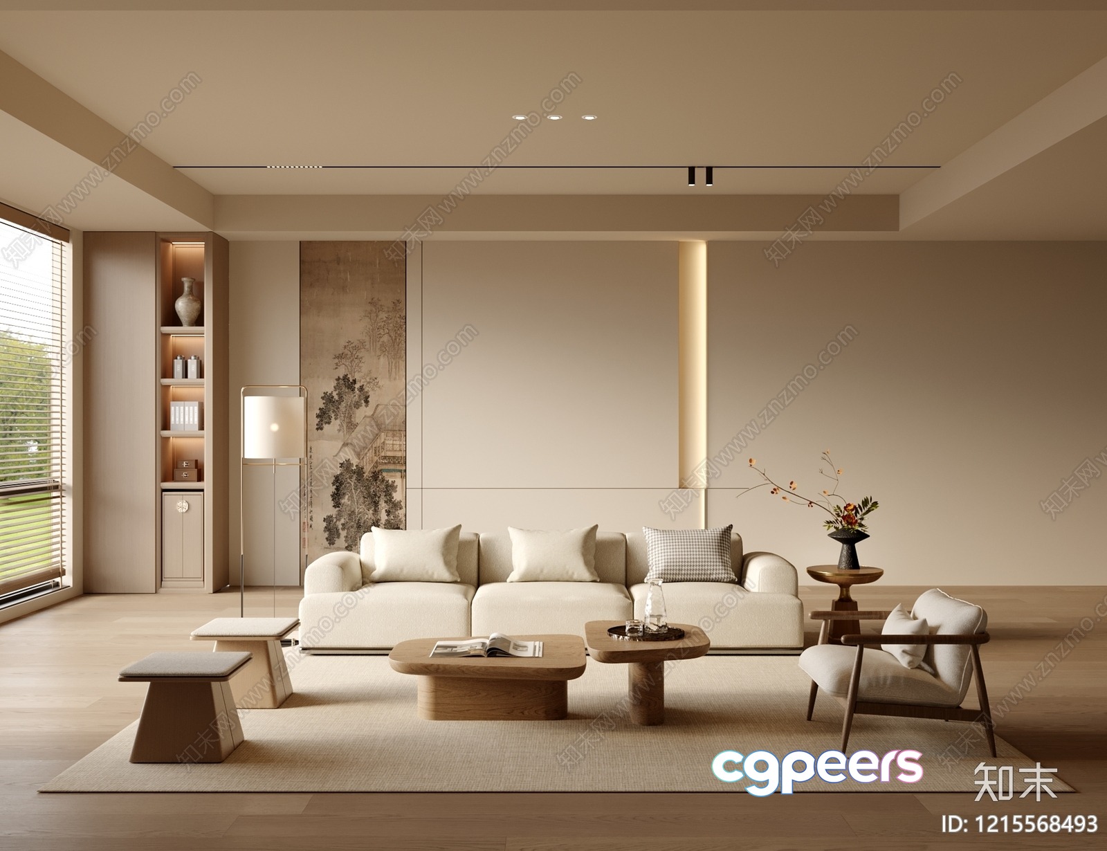 Modern Living Room 3D Model - 10645 - VRAY Render Modern Living Room 3D Model - 10645 - VRAY Render