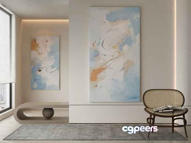 Modern Living Room 3D Model - 4583 - VRAY Render
