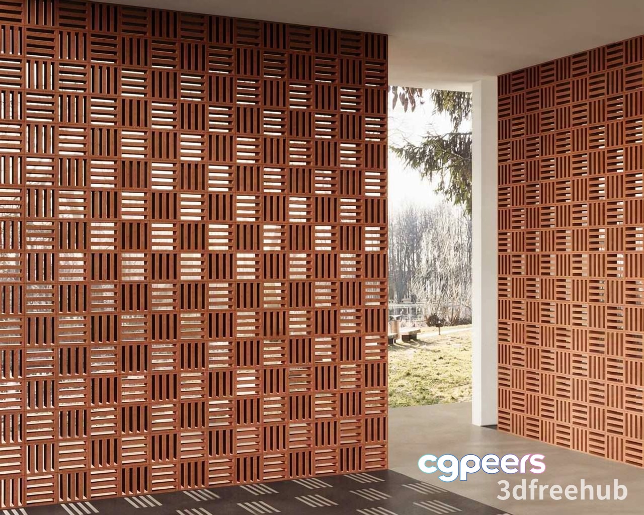 A Modern Wall With A Unique Design 3D Model - 21857 - VRAY Render A Modern Wall With A Unique Design 3D Model - 21857 - VRAY Render