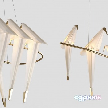 Gold Light Fixture 3D Model - 20724 - VRAY Render