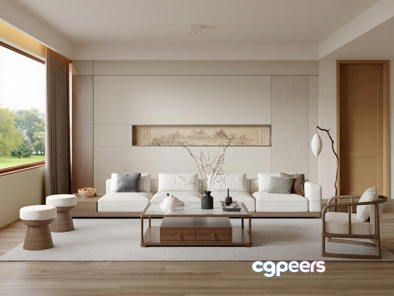 Modern Living Room 3D Model - 5506 - VRAY Render Modern Living Room 3D Model - 5506 - VRAY Render