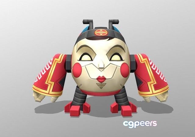 3D Game Assets - m2 29 Chinese Mask Face Low-poly 3D Game Assets - m2 29 Chinese Mask Face Low-poly