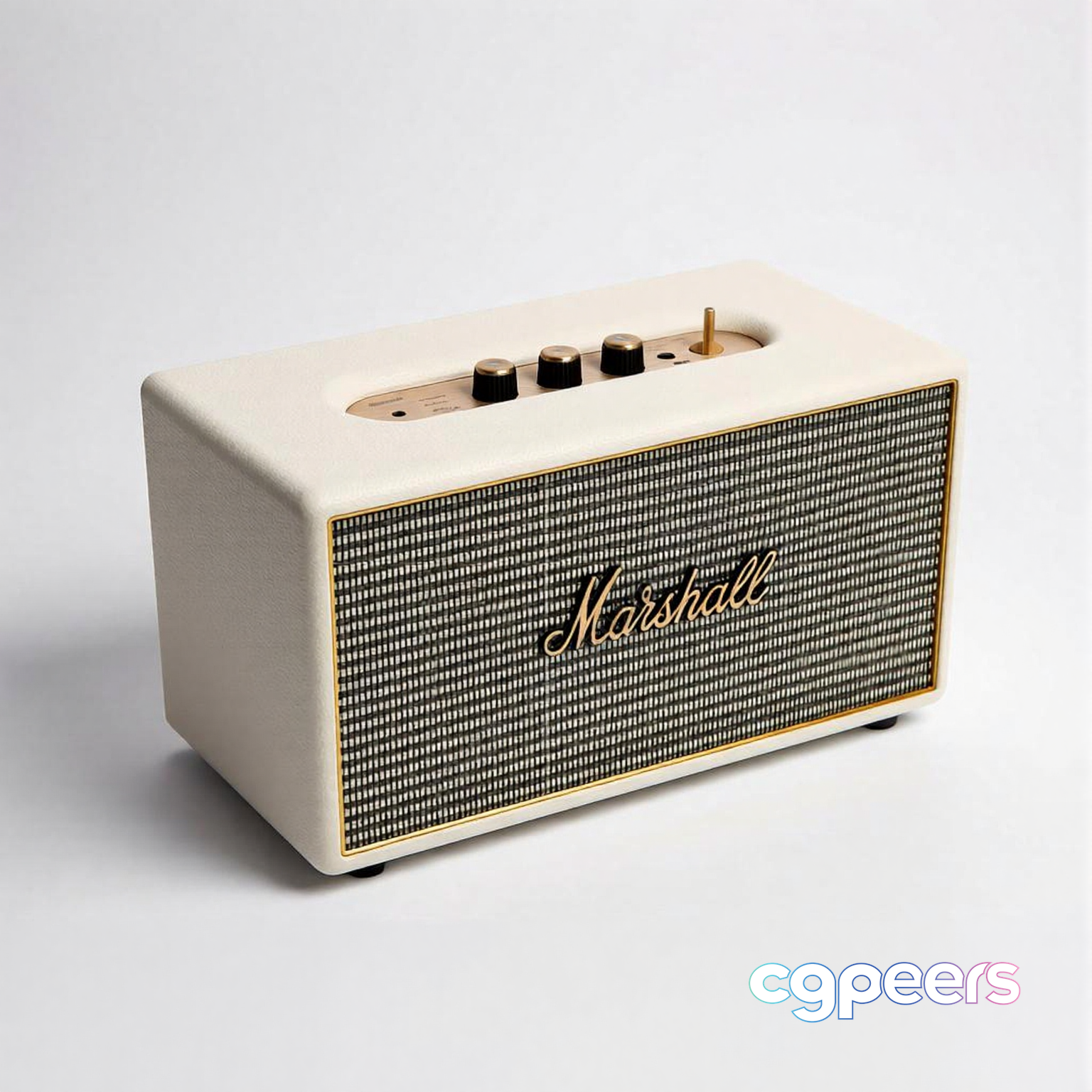 A White Marshall Speaker 3D Model - 542 - VRAY Render A White Marshall Speaker 3D Model - 542 - VRAY Render