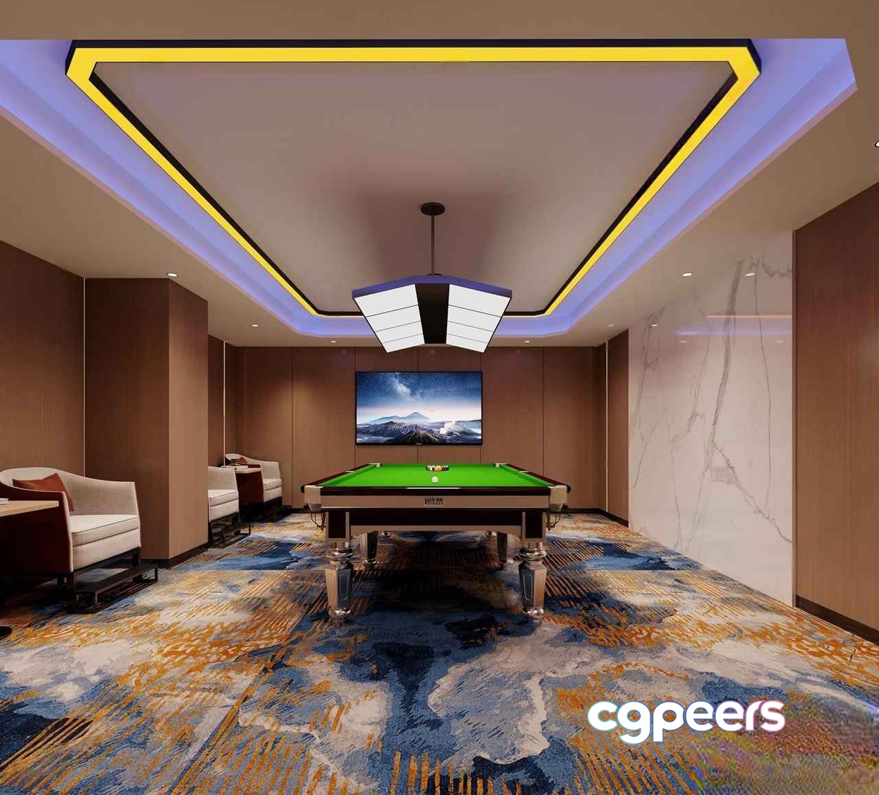 A Pool Table 3D Model - 7976 - CORONA Render