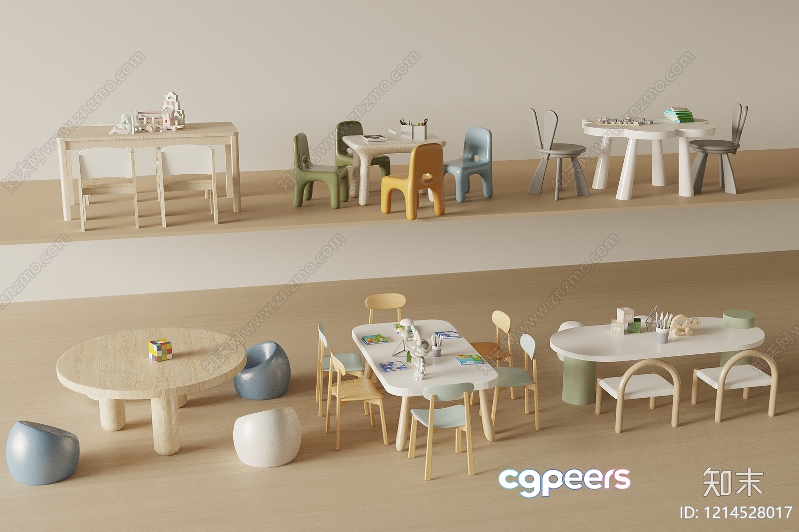 Modern Kids Furniture 3D Model - 18056 - VRAY Render Modern Kids Furniture 3D Model - 18056 - VRAY Render
