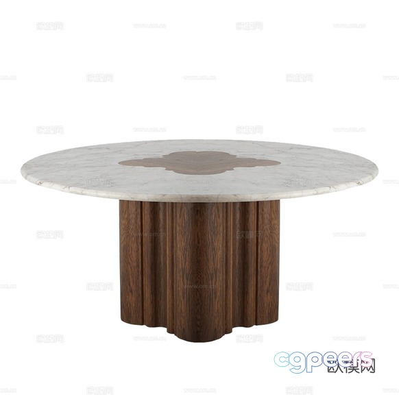 Round Table With A Marble Top And A Wooden Base 3D Model - 16254 - VRAY Render Round Table With A Marble Top And A Wooden Base 3D Model - 16254 - VRAY Render