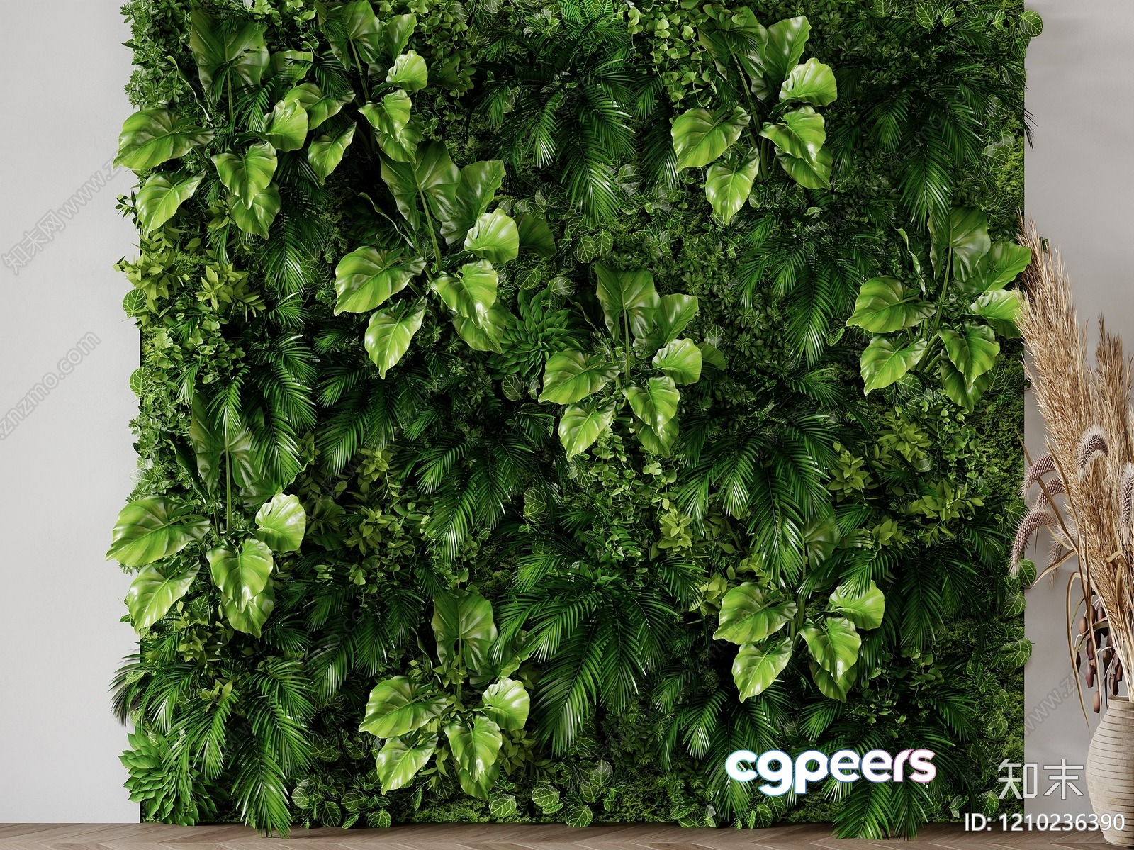 A Greenery Wall 3D Model - 21370 - VRAY Render