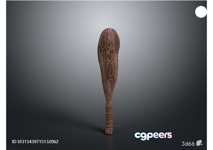 A Wooden Bat 3D Model - 3379 - VRAY Render