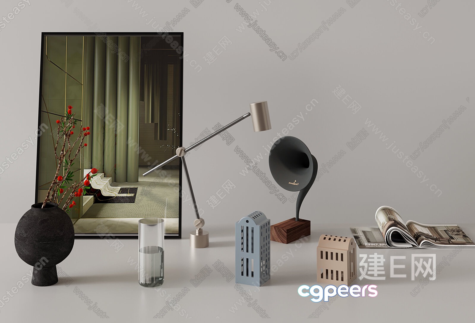 Modern Home Decor 3D Model - 6092 - VRAY Render