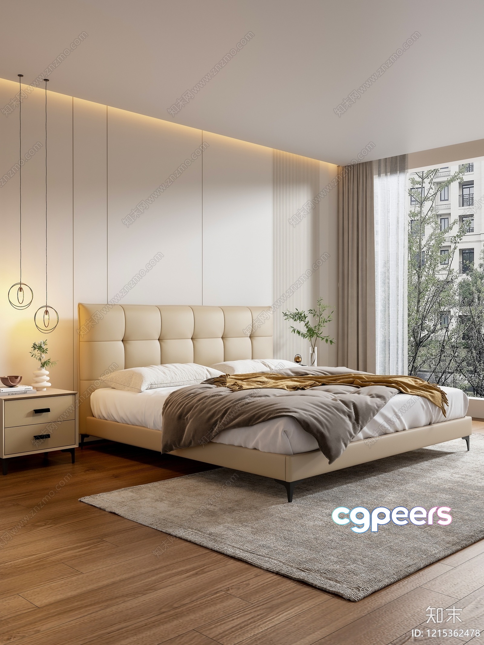 Cozy Bedroom 3D Model - 11606 - VRAY Render