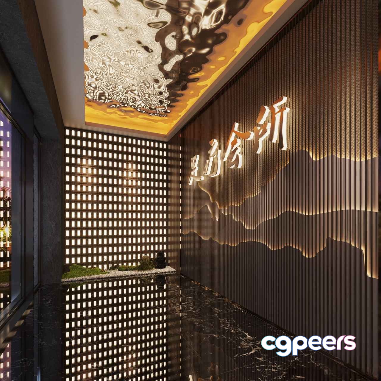 Modern Asian Decor 3D Model - 9078 - VRAY Render