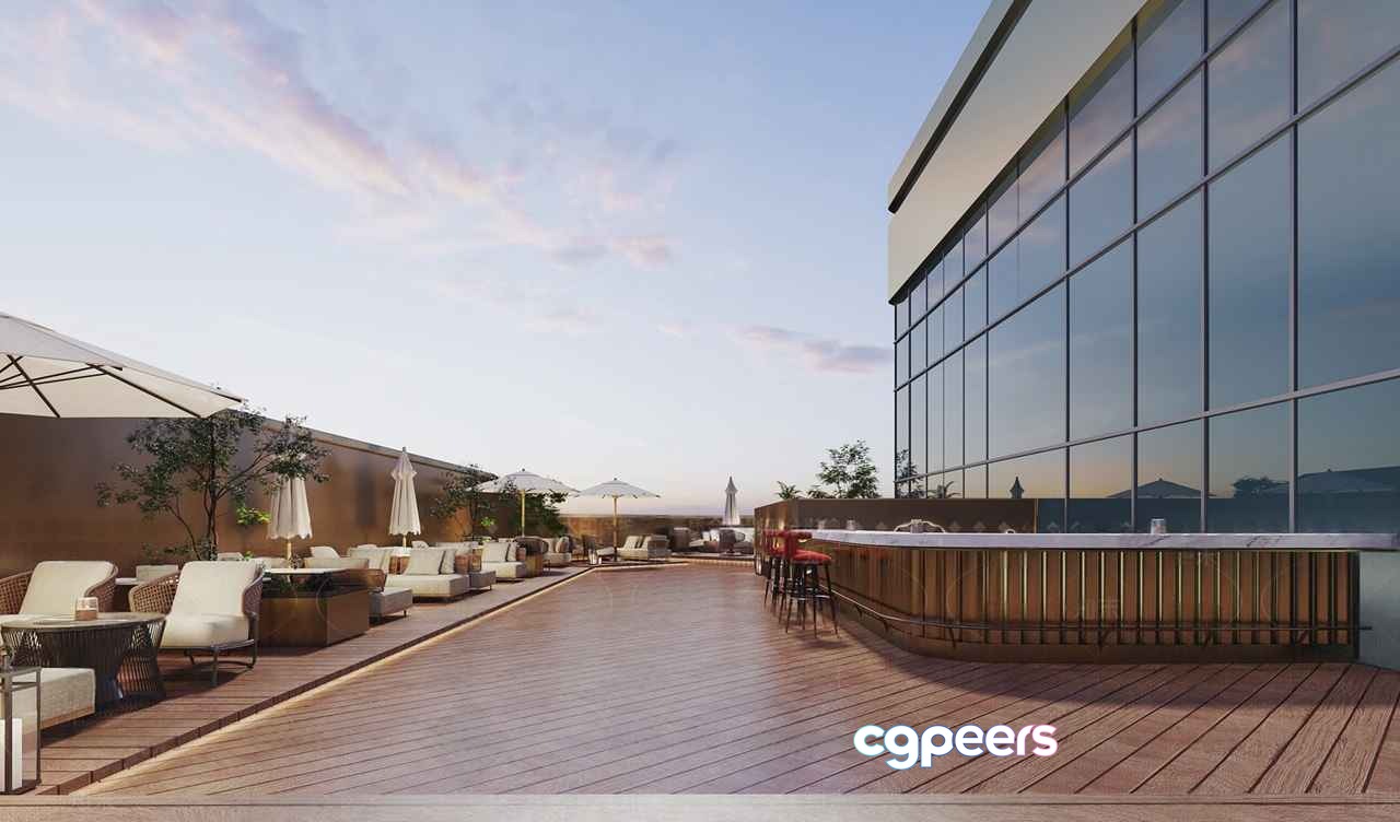 A Large Outdoor Deck 3D Model - 10746 - VRAY Render